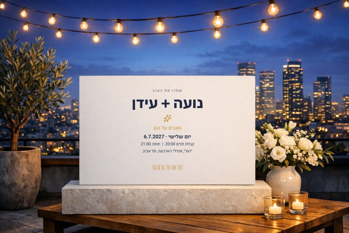 גג בתל אביב בערב, לרוחב — גרסה לוואטסאפ